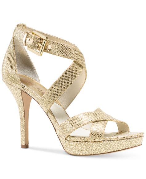 michael kors shoes gold|michael kors sandals with heel.